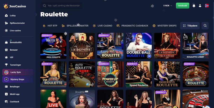 Roulette hos Joo Casino