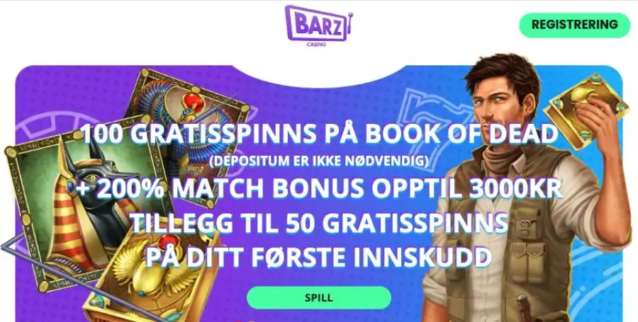 Barz Casino – VPN casino med gratis registreringsbonus