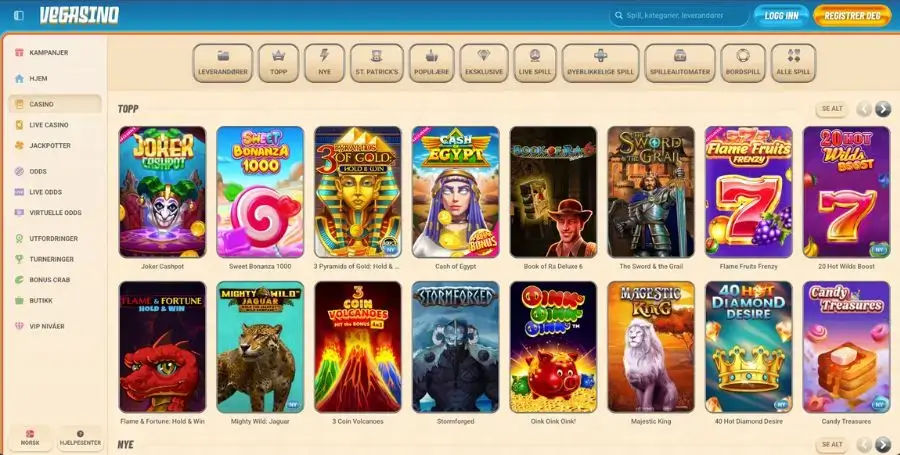 Spillutvalget i casinoet til Vegasino